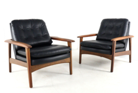 Fauteuil 'Bjorli' in leder | 2 stuks op voorraad