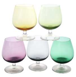 Set van 5 cognacglazen