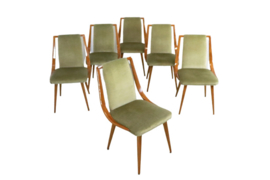 Set van 6 boomerang eetkamerstoelen "Rotem"