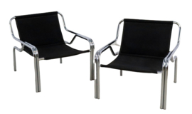 Relaxfauteuil van chroom | set van 2