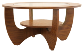 Ronde salontafel met glas 'Dunsley'