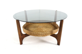 Ronde salontafel met lectuurhouder "Hilla"