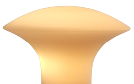 Melkglazen mushroom lamp