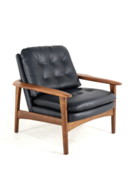 Fauteuil 'Bjorli' in leder | 2 stuks op voorraad