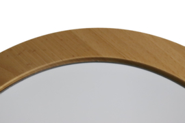 Ronde spiegel met  houten omlijsting