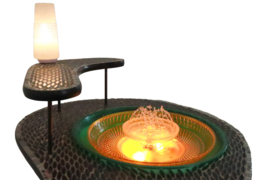 Plantentafel met licht en fonteintje 'Ljusdal'