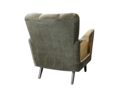 Fauteuil met rattan "Schwerin"  (2 stuks beschikbaar)