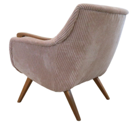 Jaren '50 ribfluwelen fauteuil 'Zegge' |