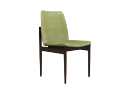 Set van 6 Thereca eetkamerstoelen groen velours