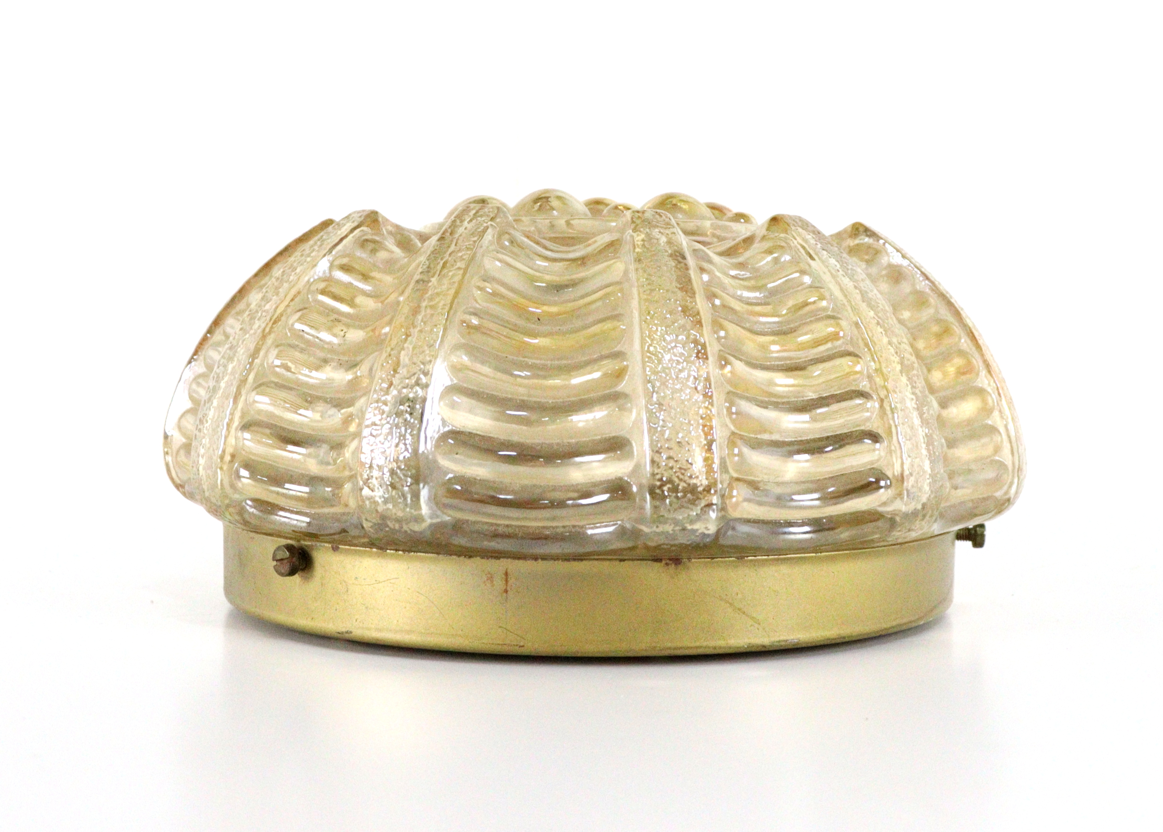 Amberkleurige plafonnière 'Jupiter'