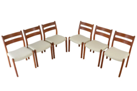 Set van 6 Deense stoelen  EMC mobler 'Ebershausen'