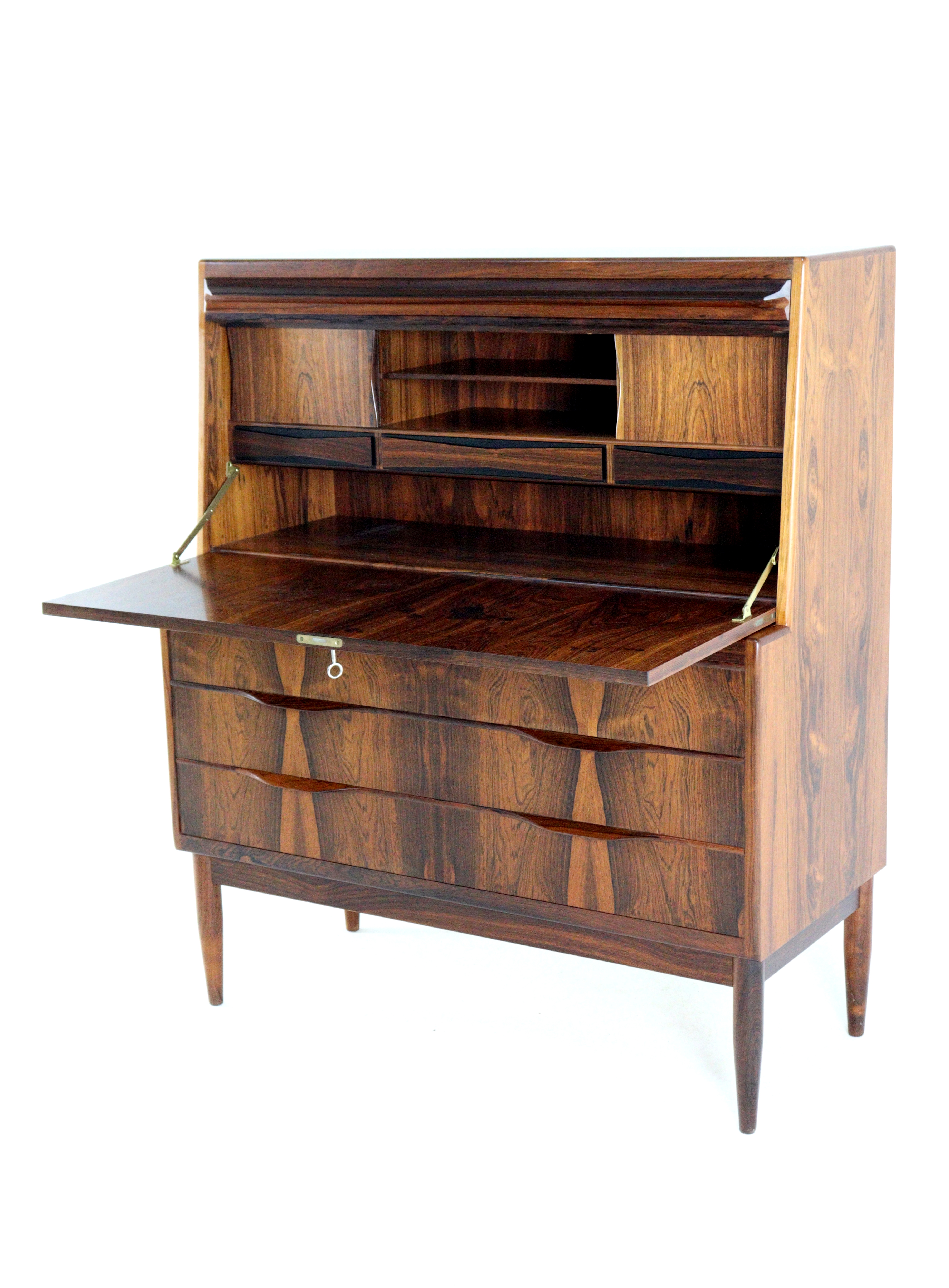 Erling Torvits voor Klim møbelfabrik palissander secretaire