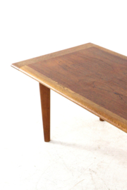 Teak met eiken salontafel