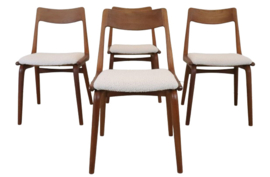 Set van 4 Alfred Christensen boomerang stoelen