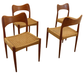 Set van 4 eetkamerstoelen Arne Hovmand Olsen - 'Biltris'