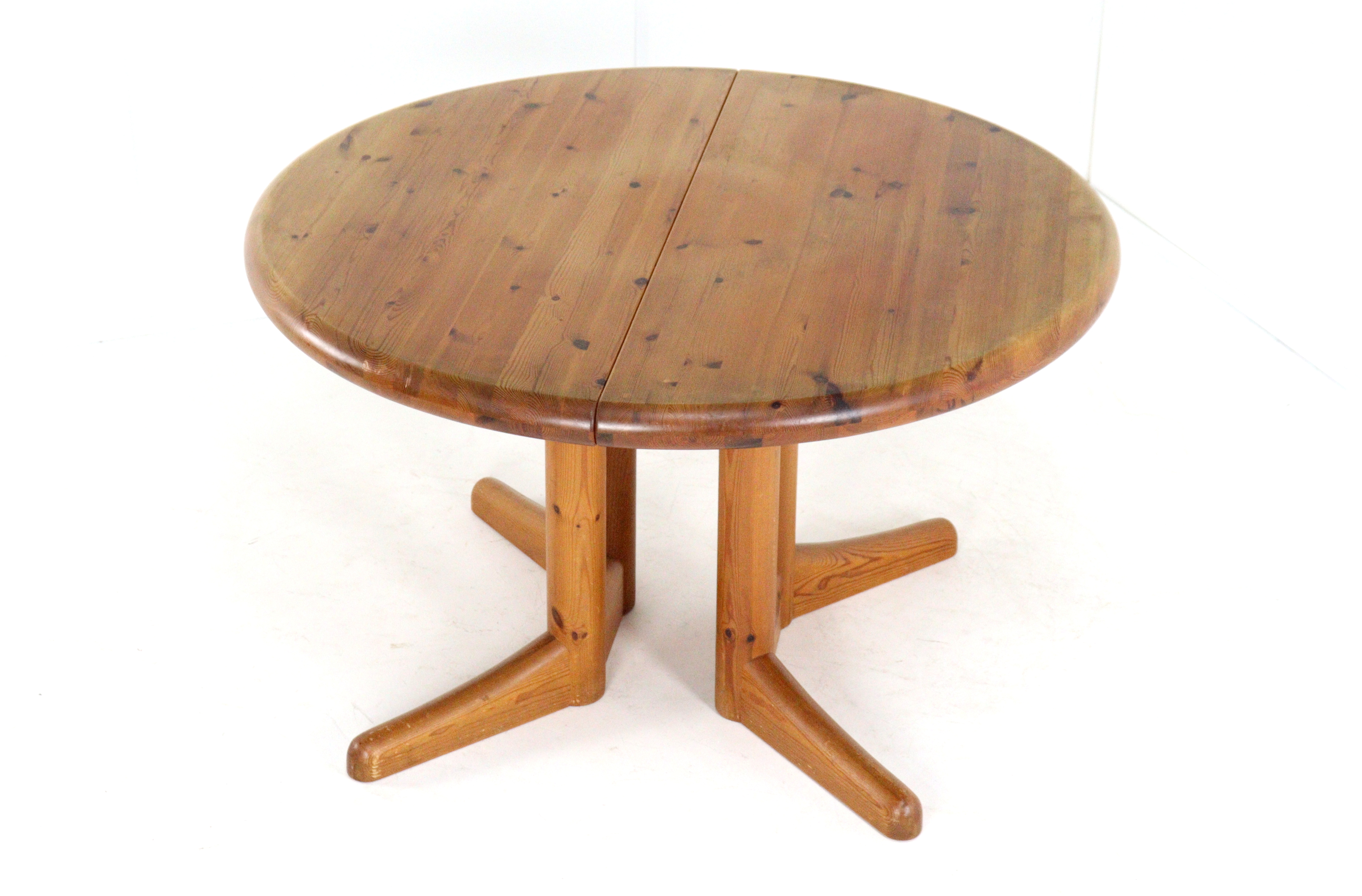 Vamdrup pine ronde 2x verlengbare eettafel 'Idom'