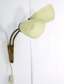 Wandlamp met 2 glazen kapjes