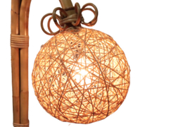 Bamboe vloerlamp met 3 bollen