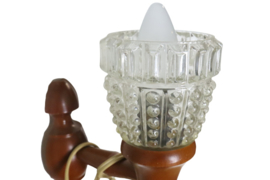 Wandlamp met glazen kap