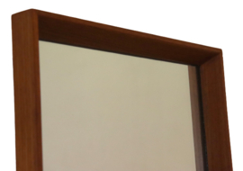 Spiegel met teak houten rand