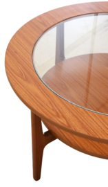 Ronde salontafel met glas 'Sewstern'