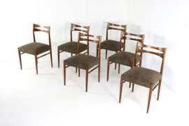 Set van 6 palissander eetkamerstoelen 'Leinburg'