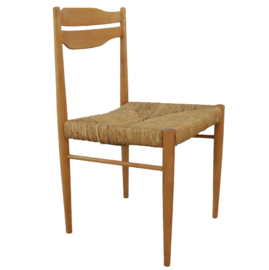 Set van 6 eetkamerstoelen met rattan "Flechtheims"