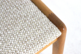 Set van 6 eiken Deense stoelen 'Lomborg'