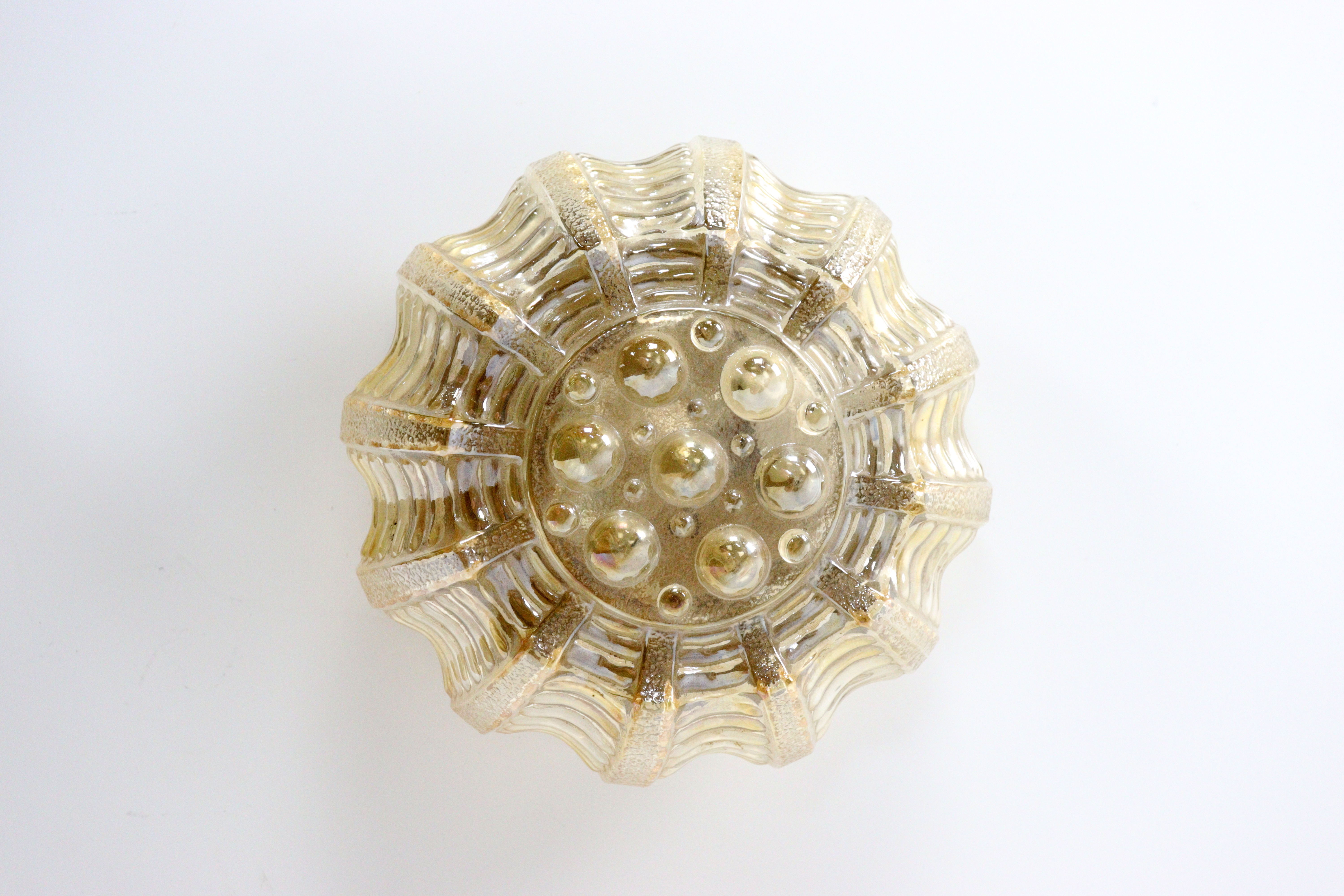 Amberkleurige plafonnière 'Jupiter'