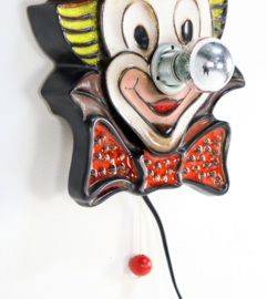 Unieke keramieken clowns wandlamp