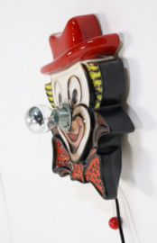 Unieke keramieken clowns wandlamp