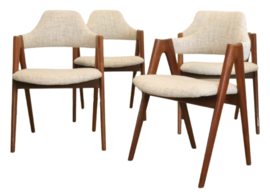 Set van 4 Kai Kristiansen Kompass stoelen 'Bolderslev'