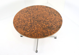 Ronde eettafel met koperen blad 'Driebergen'