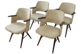 Set van 4 Pastoe eetkamerstoelen FT30 Cees Braakman 'Rotterdam'