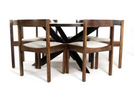 Set Gerard Geytenbeek eettafel + 6 stoelen