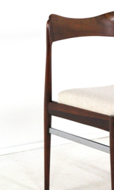 Set van 6 palissander AWA eetkamerstoelen 'Bennekom'