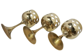 Set messing kandelaars