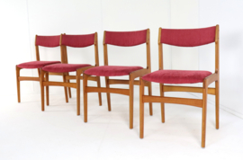 Set van 4 stoelen Erik Buch model 89 'Tjele'