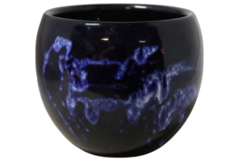 Donkerblauwe bolle bloempot