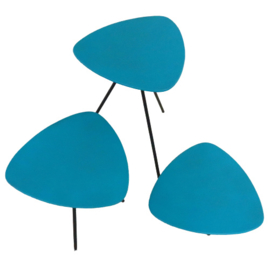 Set van drie plantentafels 'Blokgouw'