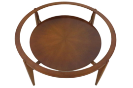 Deense ronde salontafel met glas "Hinte"