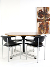Set van 6 Rudolf Wolf voor Meander Alpha stoelen 'Doorn'