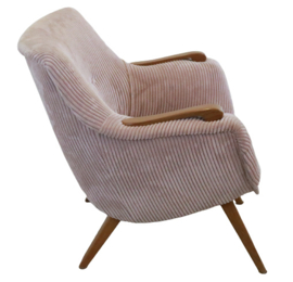 Jaren '50 ribfluwelen fauteuil 'Zegge' |