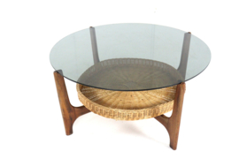 Ronde salontafel met lectuurhouder "Hilla"