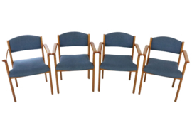 Set van 4 Deense eetkamerstoelen 'Exel'