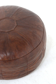 Lederen poef Woerdenbach