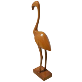 Houten flamingo