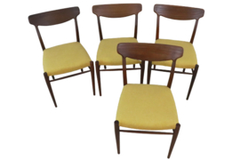 Set van 4 Deense eetkamerstoelen Bruno Hansen 'Vegger'