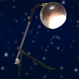 Vintage bureaulamp zilveren bol