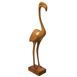 Houten flamingo